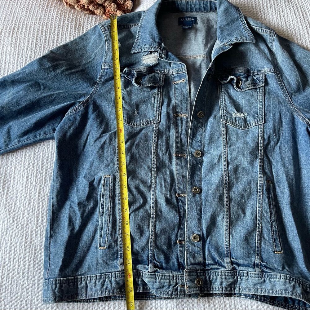 Distressed Patchwork Denim Jacket - image 5